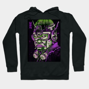 cyberpunk  samurai wear oni mask Hoodie